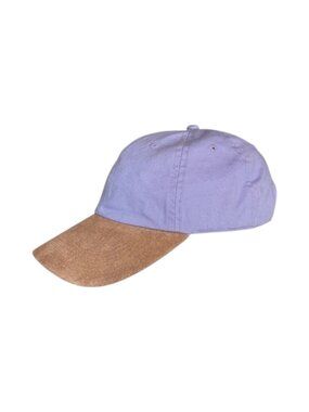 Two-Tone Lavender Baseball Cap w/ Tan Brim - OS, Unisex